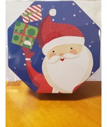 CHRISTMAS COOKIE TIN - SANTA has a GIFT FOR YOU - WALGREEN&#39;S OCTAGONAL 8... - $9.99