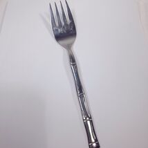 Vintage Reed &amp; Barton Regal Bamboo Cold Meat Serving Fork large Korea Re... - $29.00