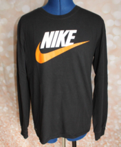 The Nike Tee Dri-Fit Athletic Cut Men&#39;s Black Long Sleeve T-Shirt Size M - $11.29