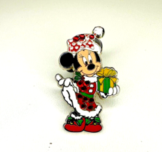Disney Pin ✿ Santa Minnie Hat Christmas Dress Gift Jewels Mrs Claus 2008 - £5.35 GBP