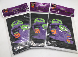 NEW Lot Of 3 Vampire Halloween Plastic Favor Treat Bags 24 ct. By Paper Magic - £9.51 GBP