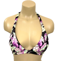 Victoria&#39;s Secret Triangle Bikini Top Womens size Medium Padded Swim Top Black - £17.71 GBP