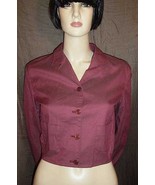Prada Red and Silver Shimmering Twill Cropped Jacket/Top 38IT NWT - £310.62 GBP