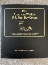 1987 American Wildlife US First Day Covers Postal Commemorative Society &amp; Binder - £23.97 GBP