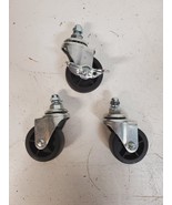 3 Qty of Swivel Thread Stem Wheels 3&quot; (1 Wheel W/Break) Black (3 Quantity) - $849.03 MXN