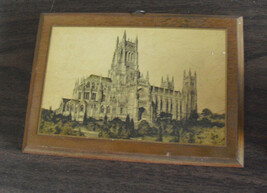 Vintage 1930s St. John the Devine Print on Wood Wall Hanging LOOK - $350.61 MXN