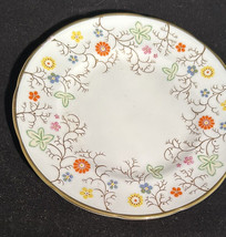 Coalport Brookdale Bread Plate White with Multicolor Floral - $13.86