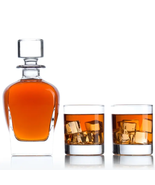 Park Ave Decanter Set with Old Fashioned Rocks Glasses - £70.10 GBP+
