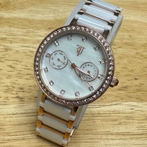 Timepieces Randy Jackson Quartz Watch Women Rose Gold Tone Ceramic New Battery - £28.54 GBP