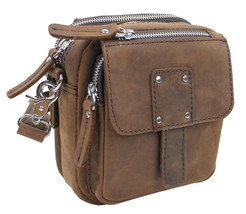Vagarant Traveler Cowhide Leather Cross-Body Waist Bag LS30.VB - $78.00