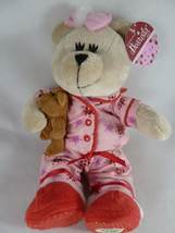 Starbucks Bearista 2007 69th Edition Bear In Pink PJ&#39;s w small teddy bear MWT - £9.48 GBP