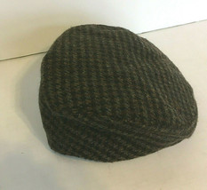 Vintage wool plaid pattern  newsboy cabbie hat  cap unisex  made in USA - £15.75 GBP