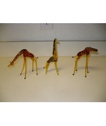 Miniature Hand Blown Glass Collectibles Vintage Giraffes Set of 3 Excell... - $813.22 MXN