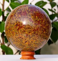 Brown Conglomerate Ajooba Fruit Jasper Crystal Sphere Metaphysical Stone... - $1,359.70