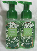 Bath &amp; Body Works Gentle Foaming Hand Soap Lot Set Of 2 Sweet Mint &amp; Rain - £19.94 GBP