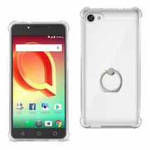 Reiko Alcatel Crave Transparent Air Cushion Protector Bumper Case With Ring Hol - $8.95