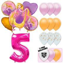 Rapunzel Deluxe Balloon Bouquet - Pink Number 5 - £26.49 GBP