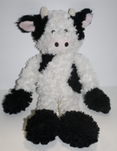 Pier 1 One Imports Gertrude Cow 19&quot; Plush White Black Spots Stuffed Soft Toy - £12.34 GBP