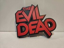 THE EVIL DEAD 3D Shelf/Wall Sign  1981 Sam Raimi Horror Movie Poster Log... - $23.99