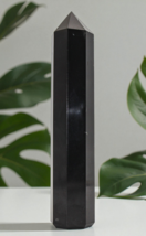 225mm Negro Turmalina Cristal Cuarzo Curativo Reiki Piedra Obelisco Torr... - $115.13