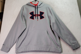 Under armour Storm Hoodie Mens XL Gray 100% Polyester Logo Drawstring Pullover - £17.35 GBP