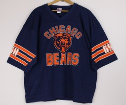 Vtg 90&#39;s Nfl Chicago Bears Jersey Shirt Men&#39;s Xl By Garan 3/4 Sleeves Blue Usa - £21.35 GBP