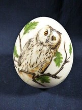 VTG porcelain Egg Long Eared Owl paperweight - £14.24 GBP
