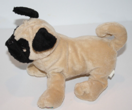 Webkinz Pug Dog Plush Stuffed Soft Toy HM105 Beige Black Puppy 8&quot; Ganz N... - $10.77