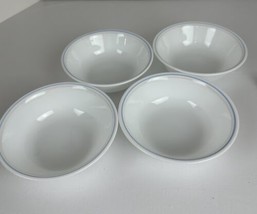 Corelle Corning 4 Sea &amp; Sand Dinner Cereal Soup Bowls Microwave Only Made in USA - £12.70 GBP