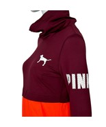 Pink VICTORIA&#39;S SECRET PINK Ultimate Top XS Track Pull Over Orange Wine - $27.12 CAD