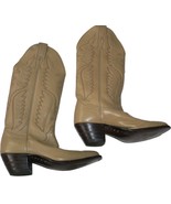 NEW Vintage JUSTIN Cowboy Western Boots bone Women&#39;s 5.5 A Narrow ladies... - £71.93 GBP