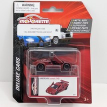 Majorette Deluxe Lamborghini Countach LP400 Red 1:64 Die-Cast Car Rubber... - $276.06 MXN