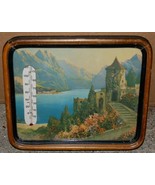 Framed Waterfront Picture w/ Thermometer - £22.48 GBP
