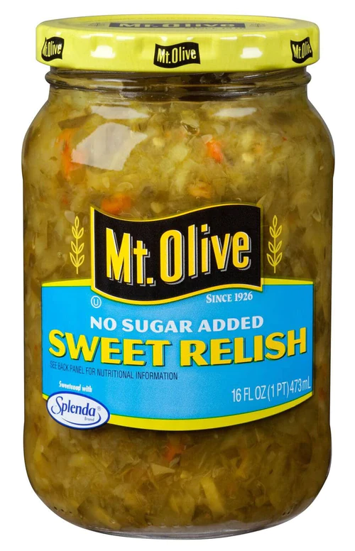 Mt. Olive No Sugar Added Sweet Relish 16 Oz, Pak of 4  - £16.74 GBP