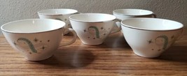 MCM Atomic Canonsburg Pottery Allegheny Ware Skyline 5 Coffee Cups - $29.99