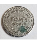 Tom&#39;s World Philippines For Amusement Only No Cash Value 1&quot; Token - $10.90 CAD