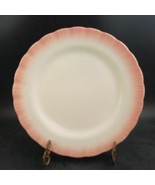 MacBeth Monax Pink Petalware Dinner Plate 9&quot; Diameter Milk Glass - $20.34 CAD