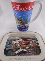 NWT Victoria BC Canada Souvenir Coffee Mug 16 oz Plus Vintage tray Expo ... - £12.45 GBP