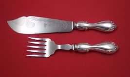 Ambassador Cutlery English Sterling Silver Fish Serving Set 2pc HHWS - $256.41