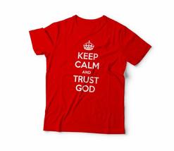 Brothers Tshirts Keep Calm and Trust God, Cotton, Individual Design, Unisex (2XL - £22.70 GBP