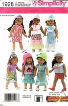 Simplicity 1928 Pattern to make many different 18&quot; doll outfits - £4.31 GBP