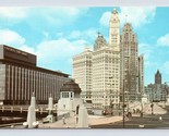 Wacker Drive Plaza Street View Chicago Illinois UNP Unused Chrome Postca... - £3.07 GBP