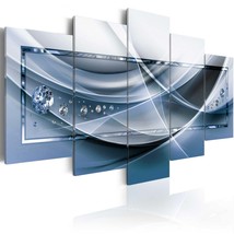 Tiptophomedecor Glamour Canvas Wall Art - Blue Rays - Stretched &amp; Framed Ready T - £71.76 GBP+