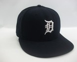 Detroit Tigers Hat 7 1/4 Fitted Blue New Era 59Fifty Baseball Cap - £15.72 GBP