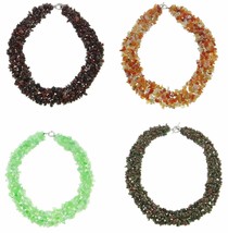 Wholesale Lots Genuine Gemstone Necklaces Agate Amber Tourquosie Tourmaline  etc - £13.37 GBP+