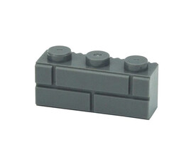 Dark Grey Brick 1X3 Construction Brick Piece Building Minifigures - $24.17 MXN