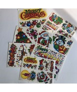 Vintage 70s/80s Vinyl Window Stickers Decor Christmas/New Years 8 Sheets - $376.98 MXN