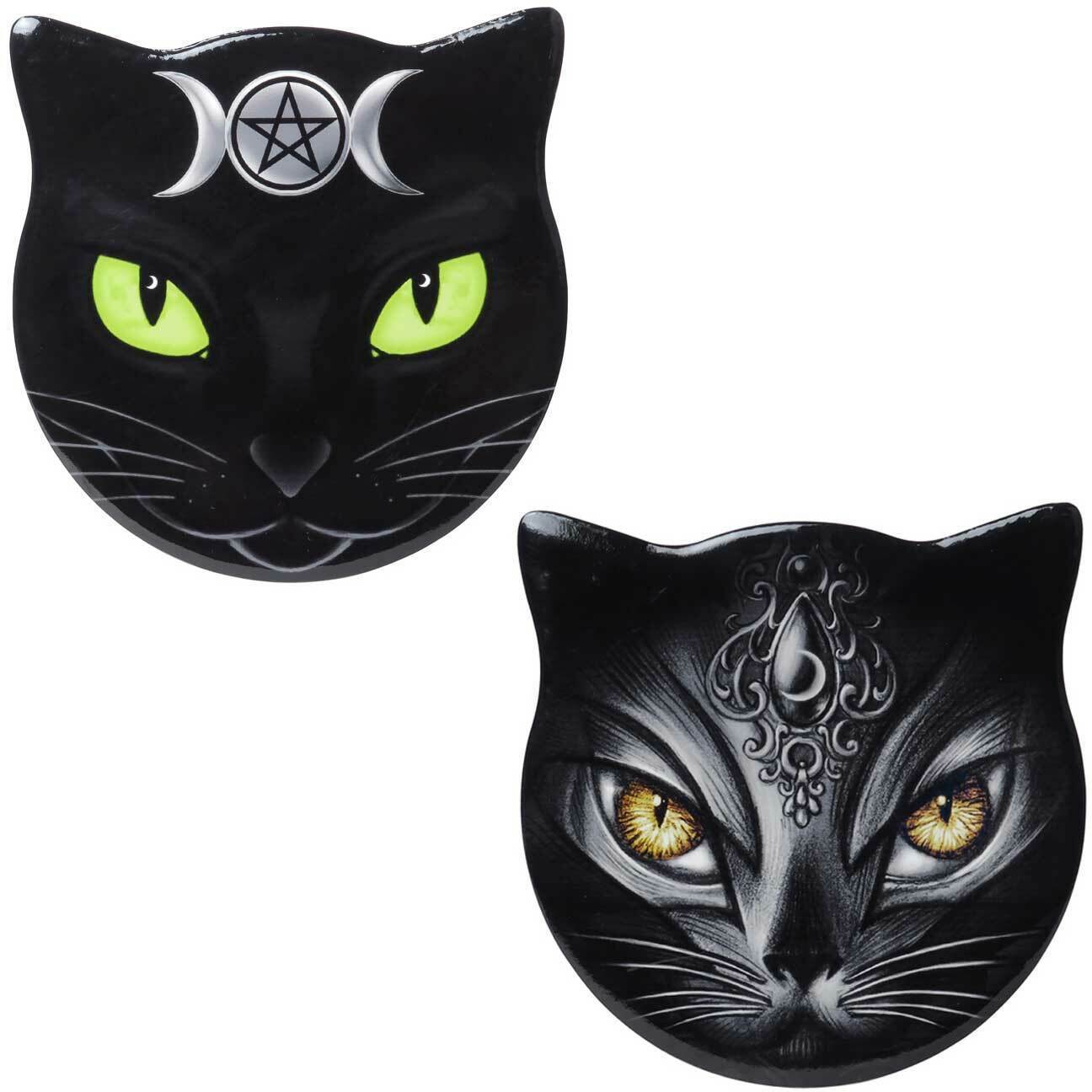Primary image for Alchemy Gothic Triple Moon Sacred Black Cat Witchy Ceramic Coasters CC16 CC17