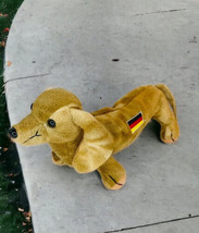 Peaceables Plush Beanie Brown Dachshund Dog Vintage 1998 Ludwig Germany ... - $14.84