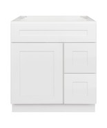 30&quot; Vanity Sink Base Cabinet with Right Drawers Alpina White by LessCare - £485.78 GBP